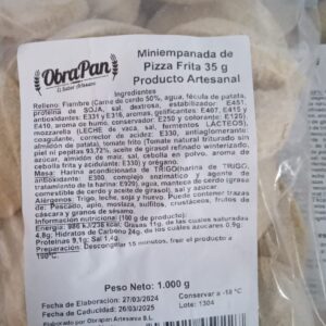 MINI EMPANADA PIZZA 35GR PACOTE DE 1KG
