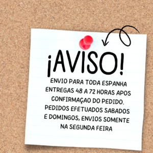 ENVIO PARA TODA ESPANHA ENTREGAS 48 A 72 HORAS, APOS CONFIRMAÇAO DEO PEDIDO, PEDIDOS REALIZADOS SABADOS E DOMINGOS, ENVIO NA SEGUNDA .